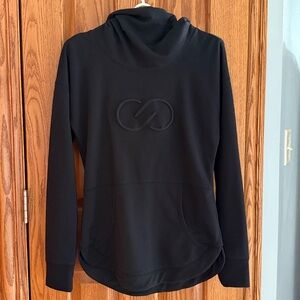 Calia Black Cowl Neck Hoodie-XS